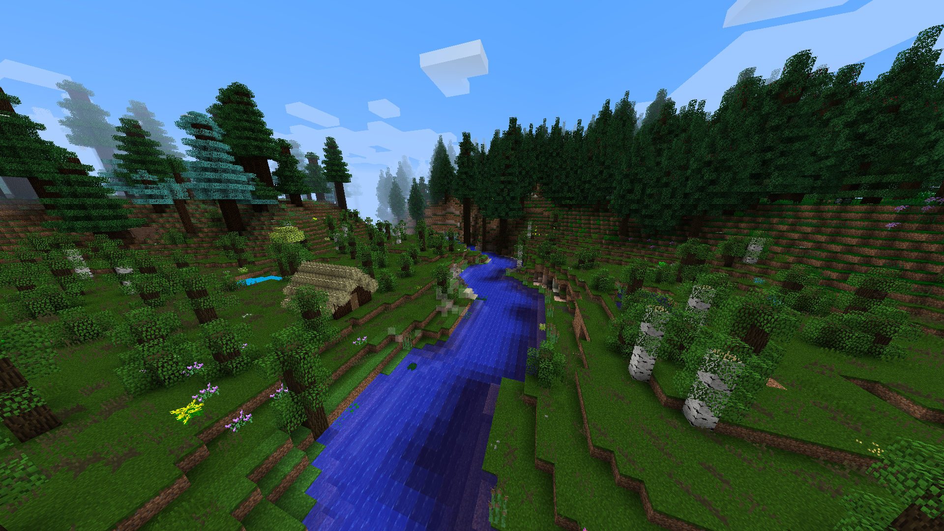 a cool screenshot i took, it's all random world generation, i changed nothing