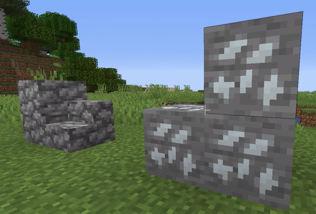 Cobblestone bricks and salt ore