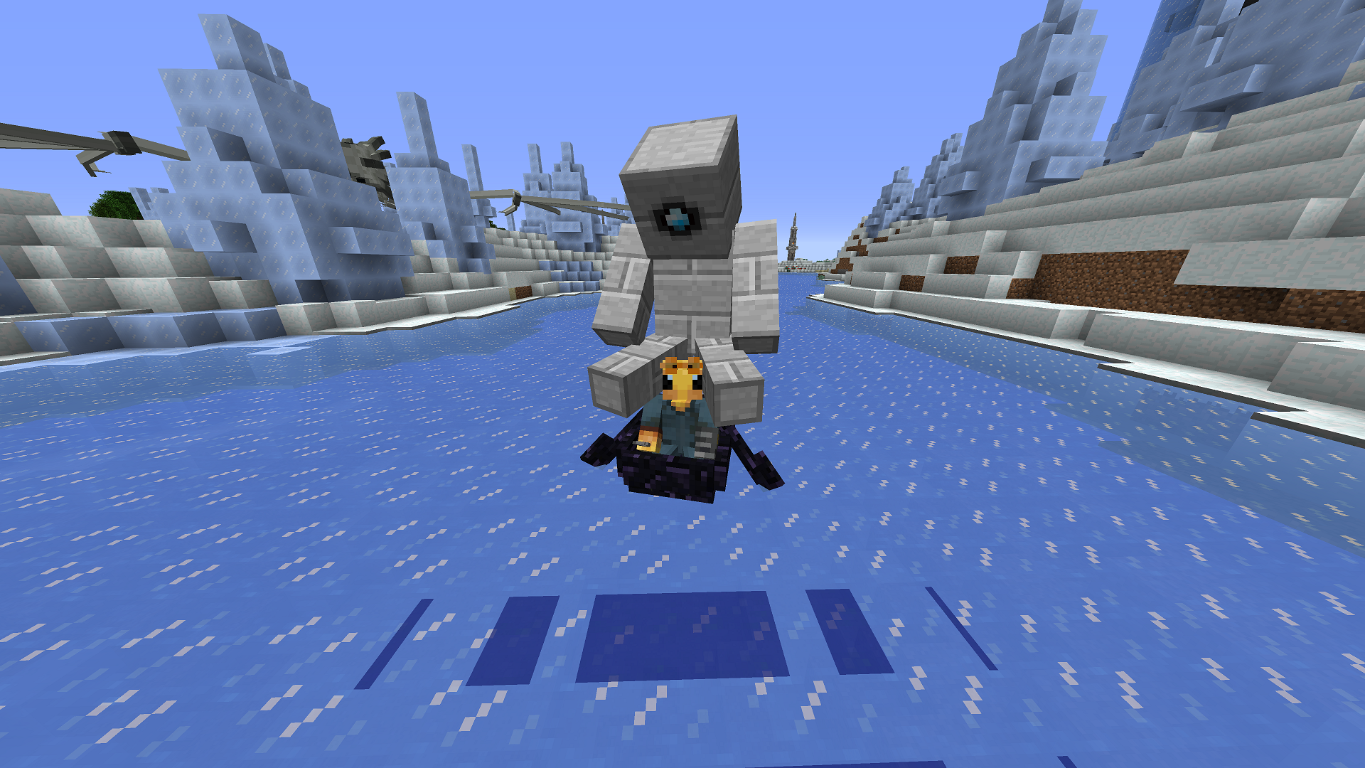 Stealing the battle tower golems during testing