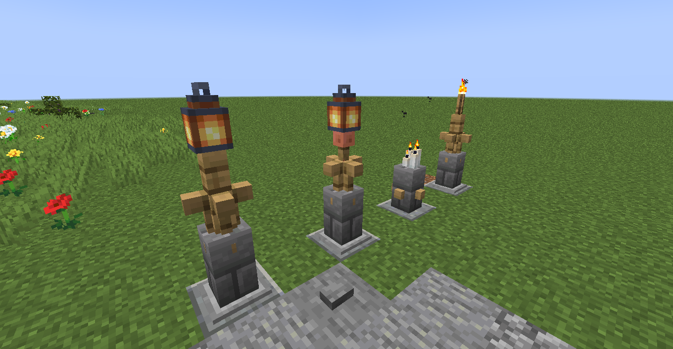 Lampposts with armor stands