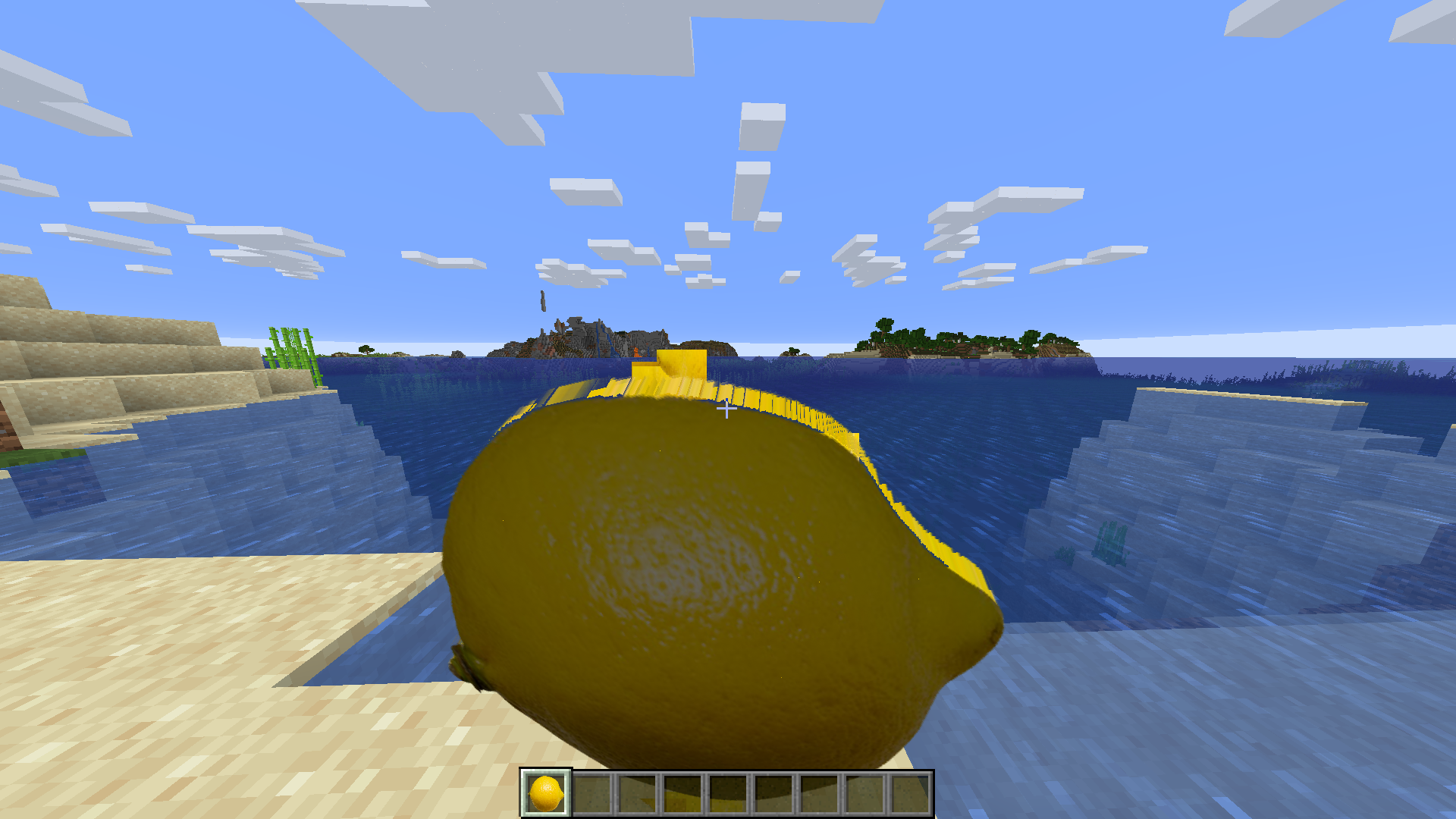 Eating a nice, refreshing lemon