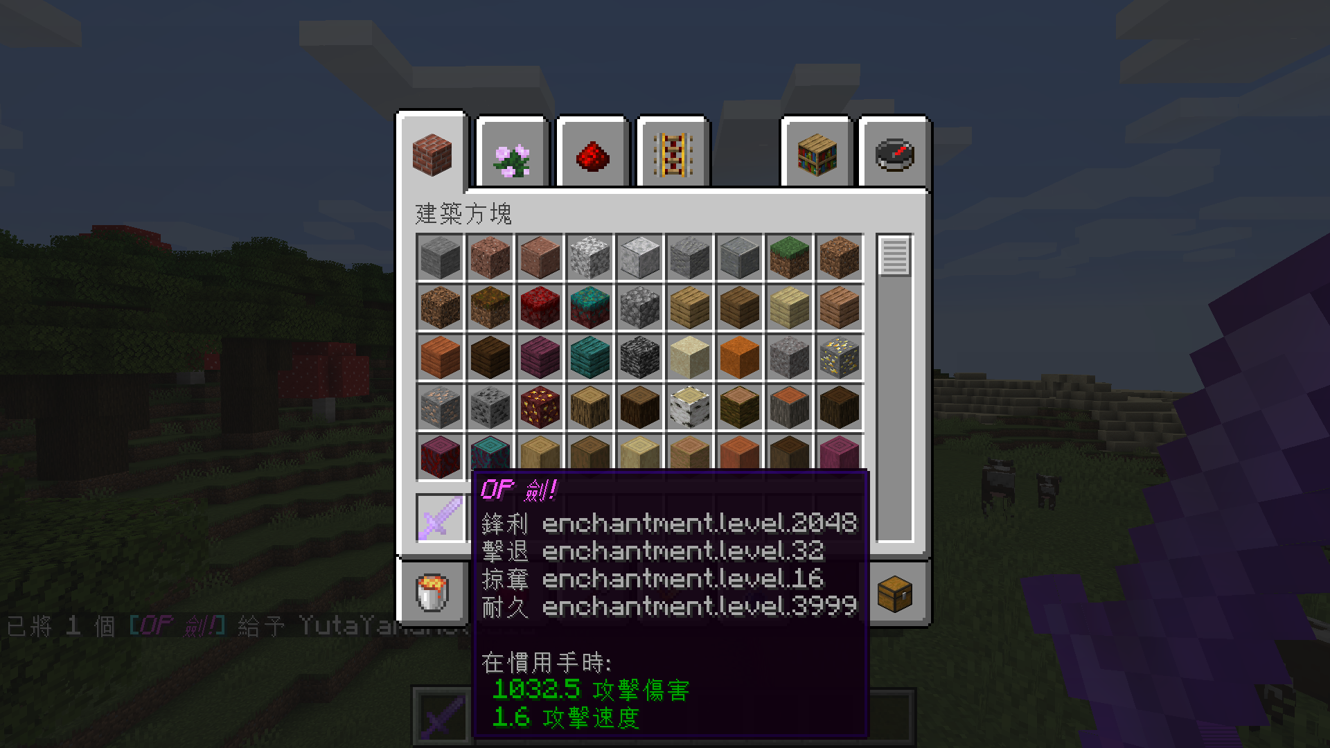 Before Applying Resource Pack (Enchantments)