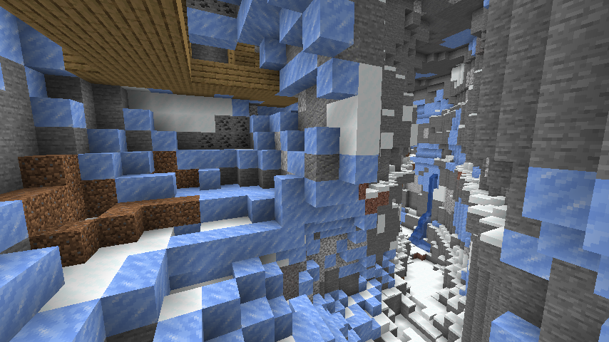 Ice Caves, spawning under snowy biomes.