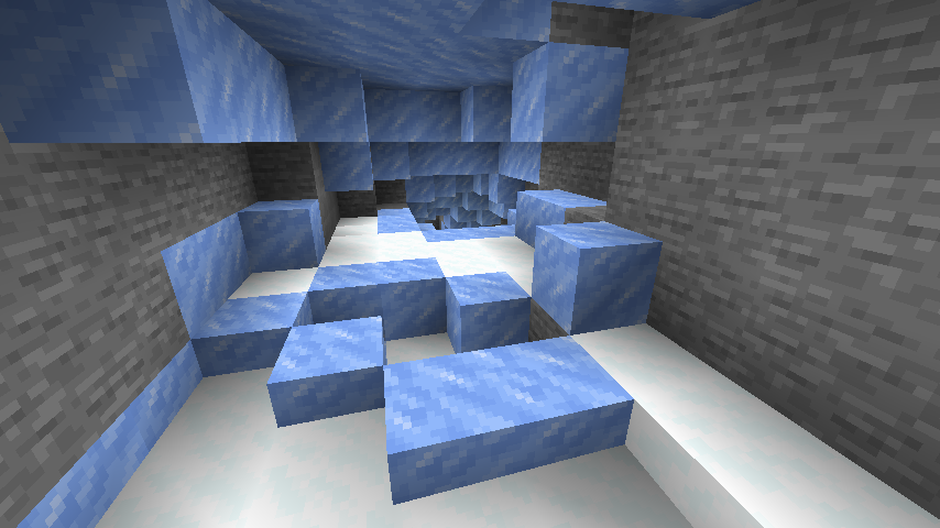 Ice Caves, spawning under snowy biomes.