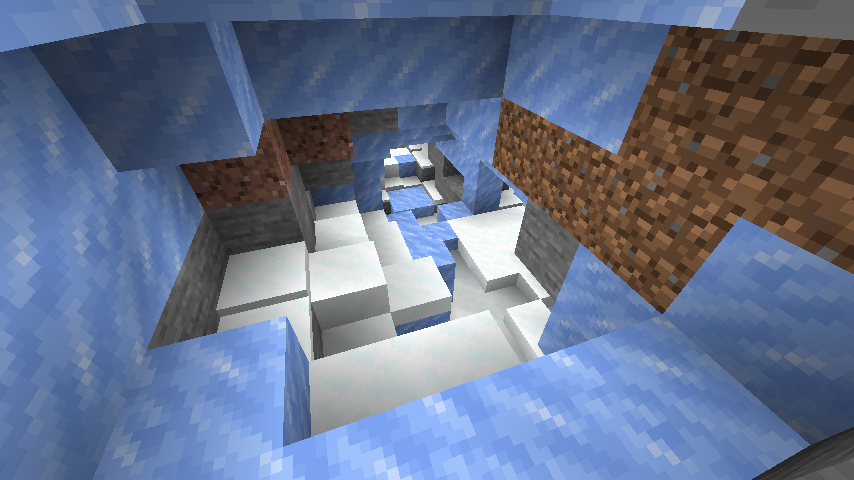 Ice Caves, spawning under snowy biomes.