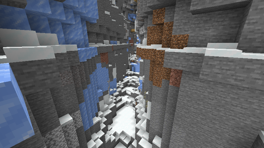 Ice Caves, spawning under snowy biomes.