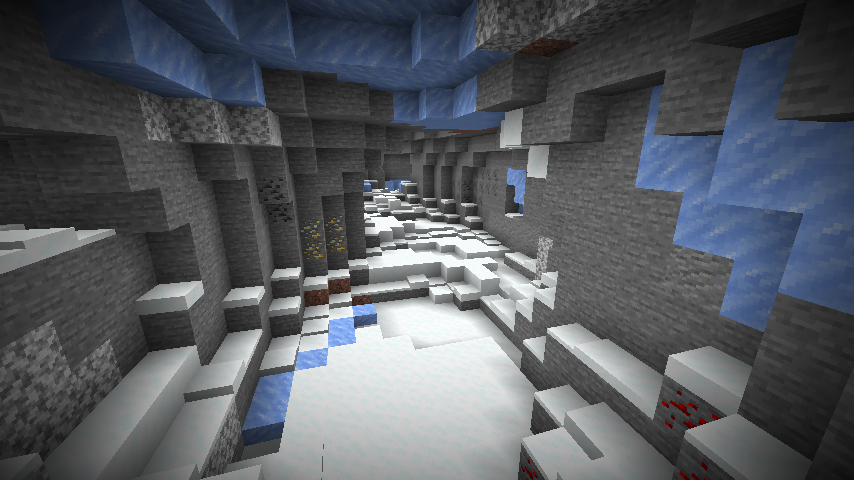 Ice Caves, spawning under snowy biomes.