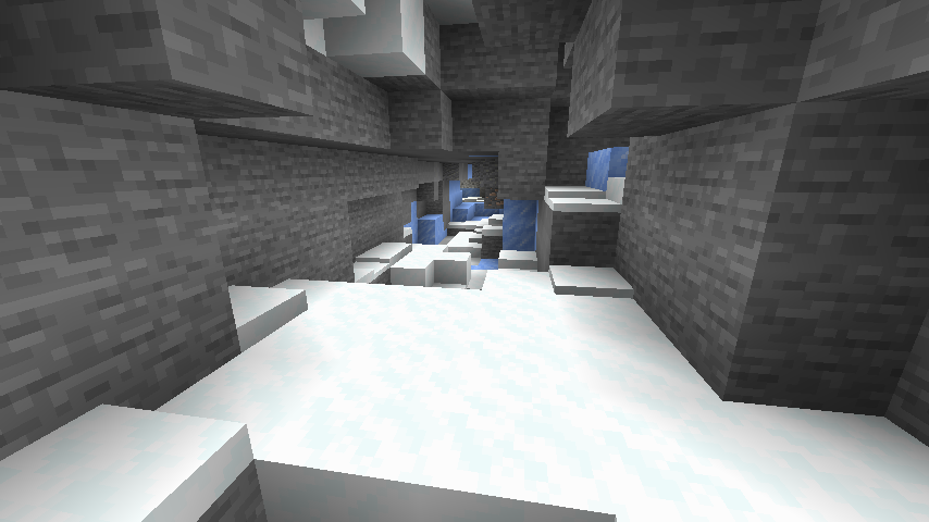 Ice Caves, spawning under snowy biomes.