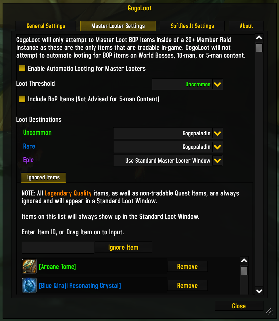 how to change loot settings in wow