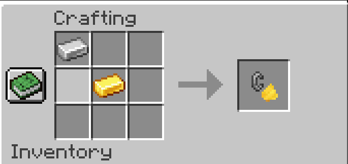 Gold and Steel crafting recipe