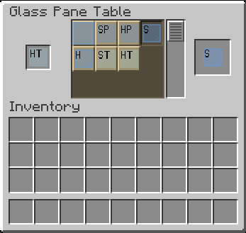 Glass Pane Table GUI