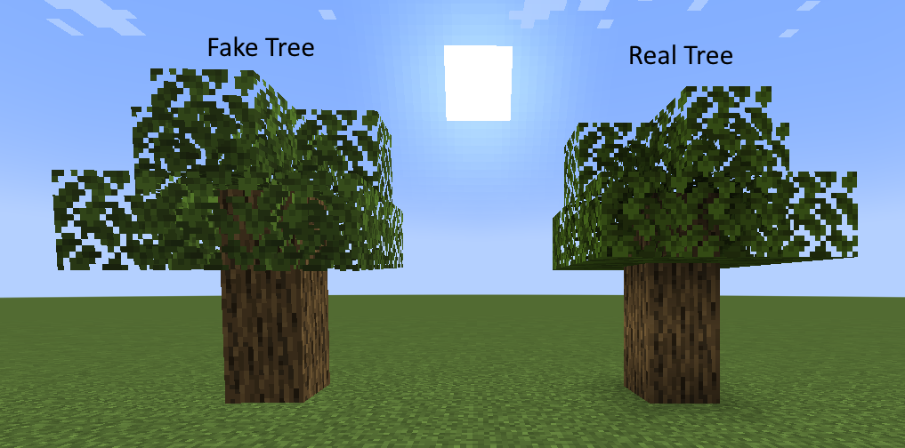 Fake and Real Tree