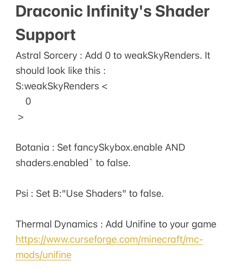 Shader Support