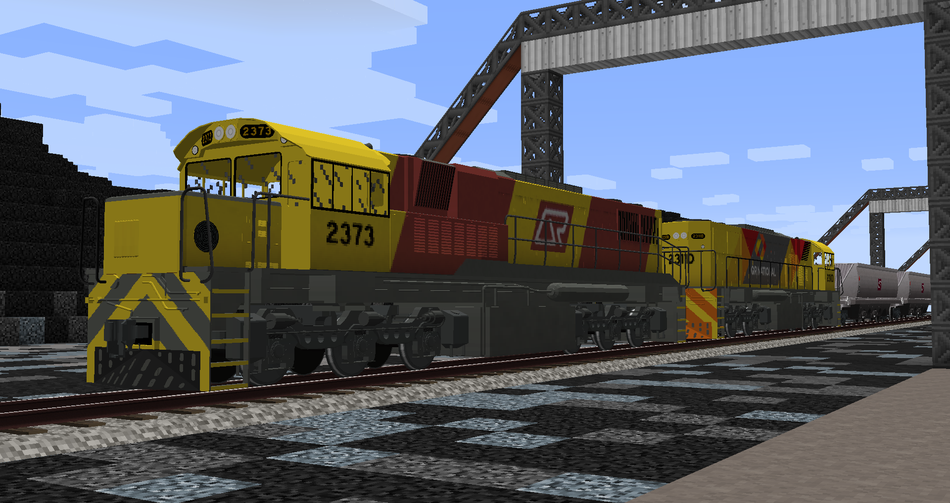 2730 Class Diesels unloading VAK Hoppers at the Port of Gladstone