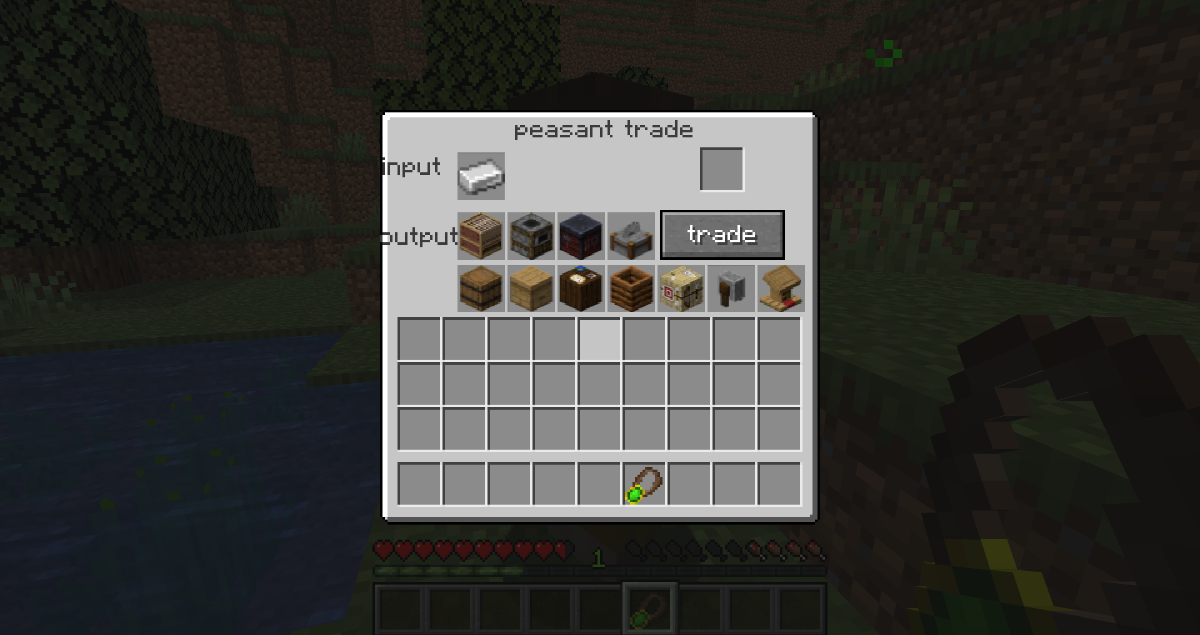 Peasants trade GUI