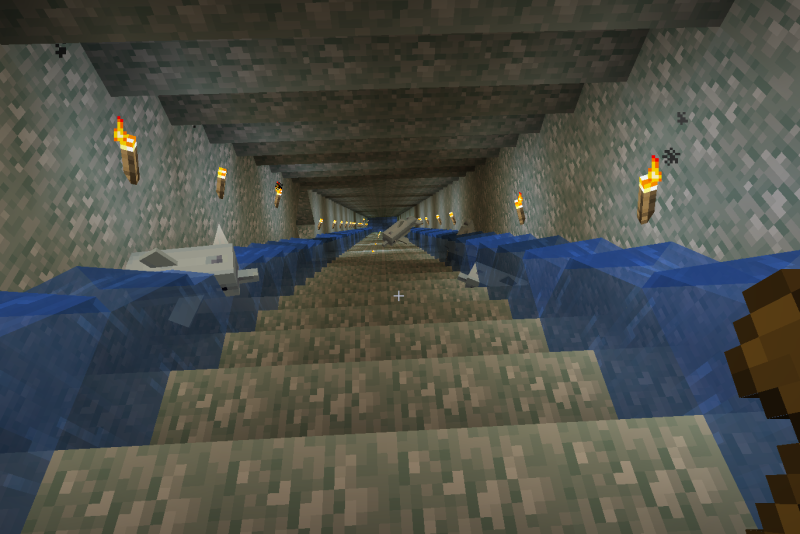 Accidental Mining Tunnel and Fish Farm Combo