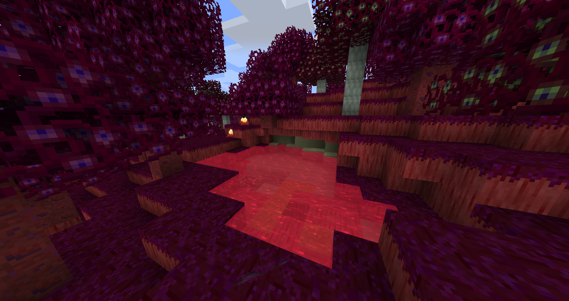 Blood pond between the eyeball trees