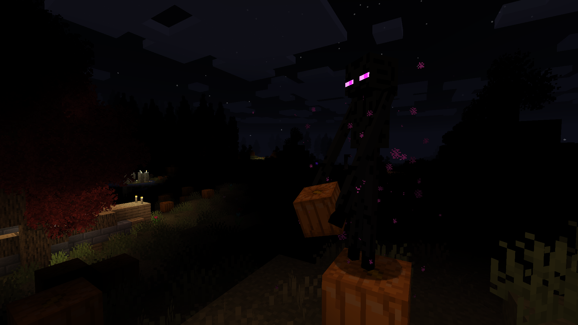 Enderman with a pumpkin