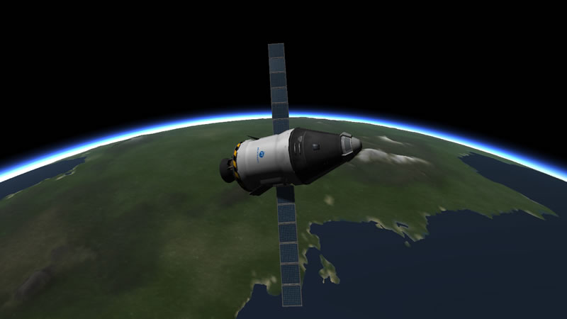 Service MOdule MK I in space