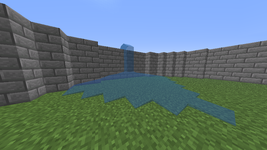 Flowing water after resource pack