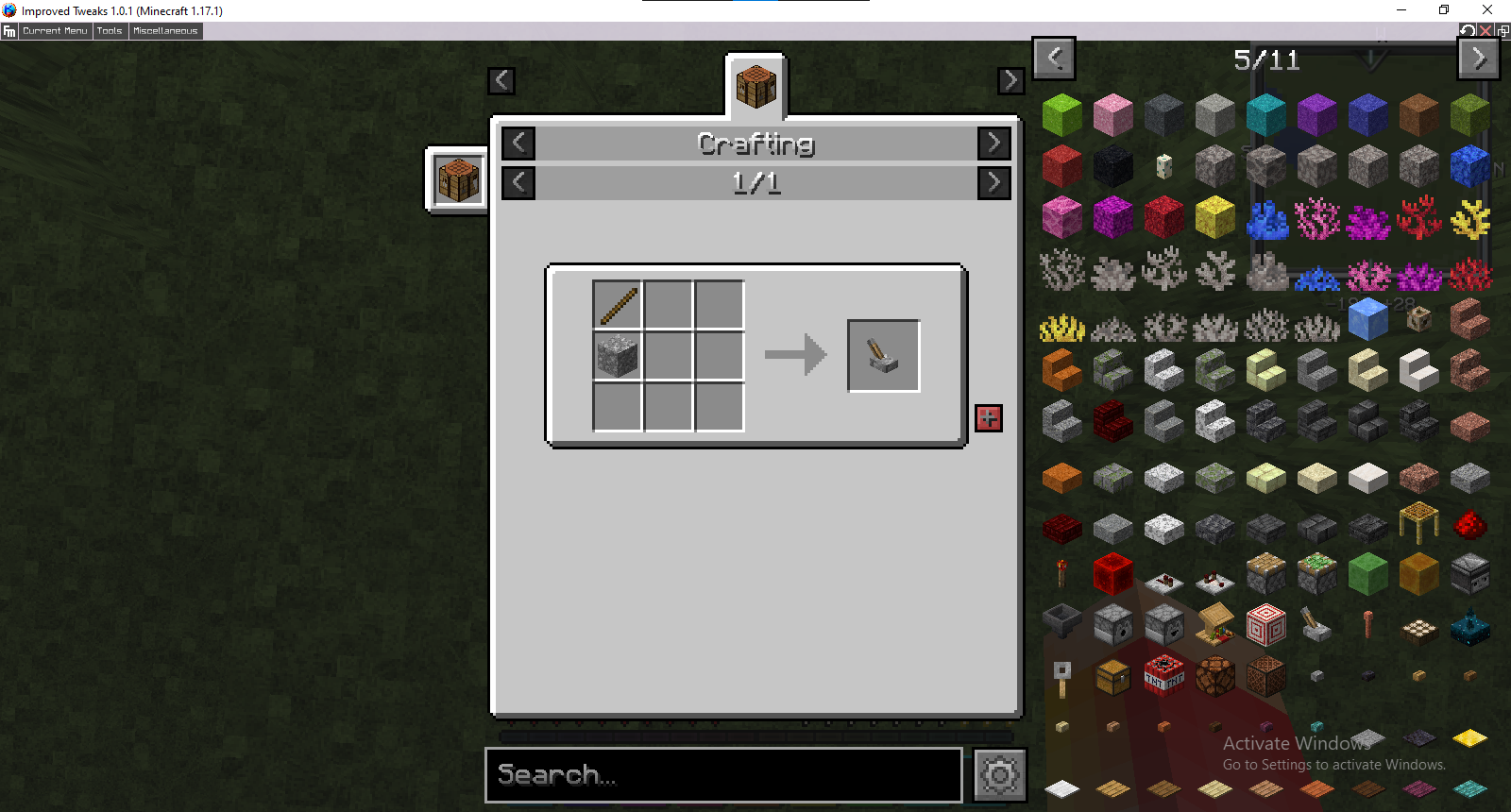 This is the craft finder gui