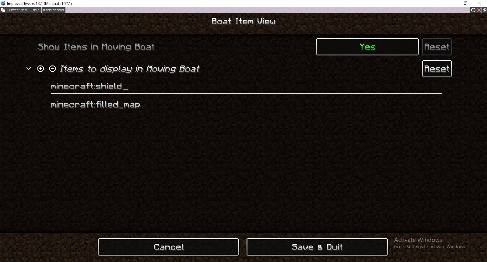This Is A Config Menu With ModMenu