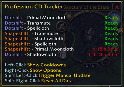 Profession Cooldown - World of Warcraft Addons - CurseForge