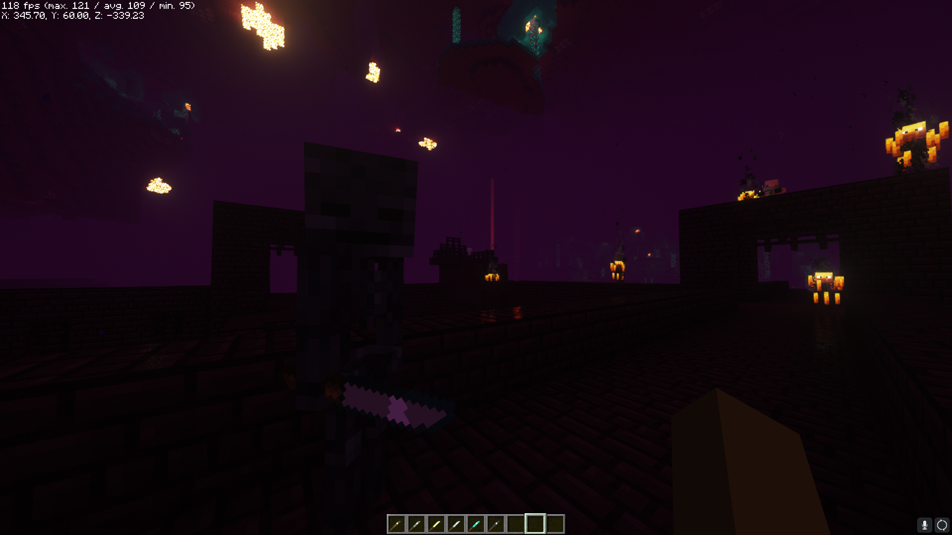 Wither Skeleton holding a Stone Knife.