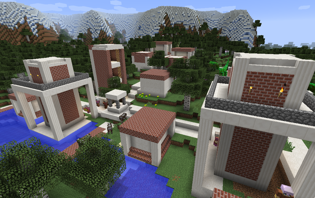 Villages are found much more often and they are populated with warring factions.