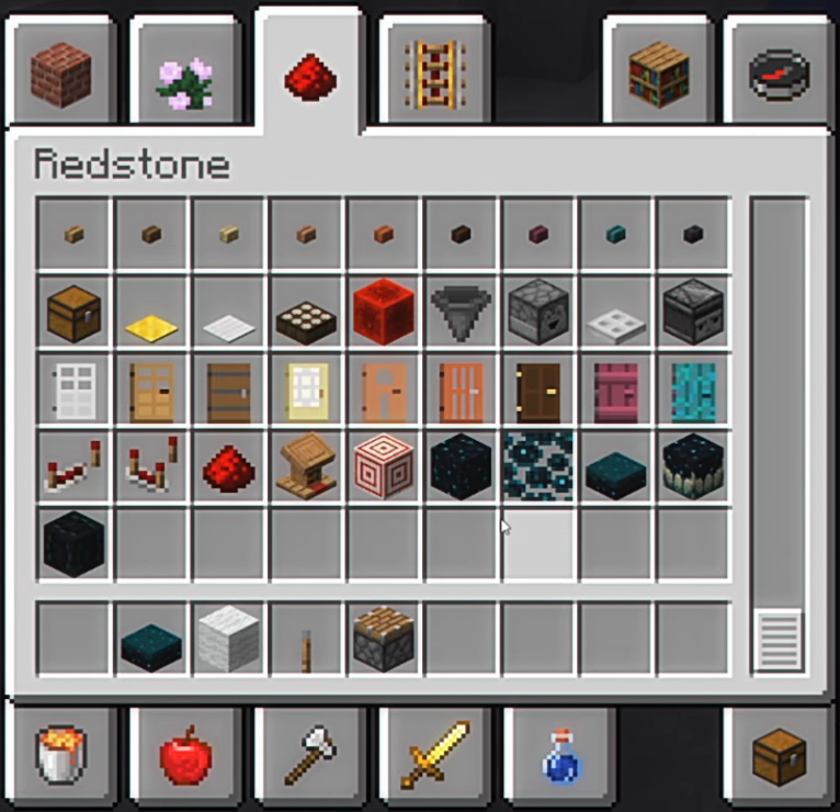 Creative Tab (Minecraft Live 2020)