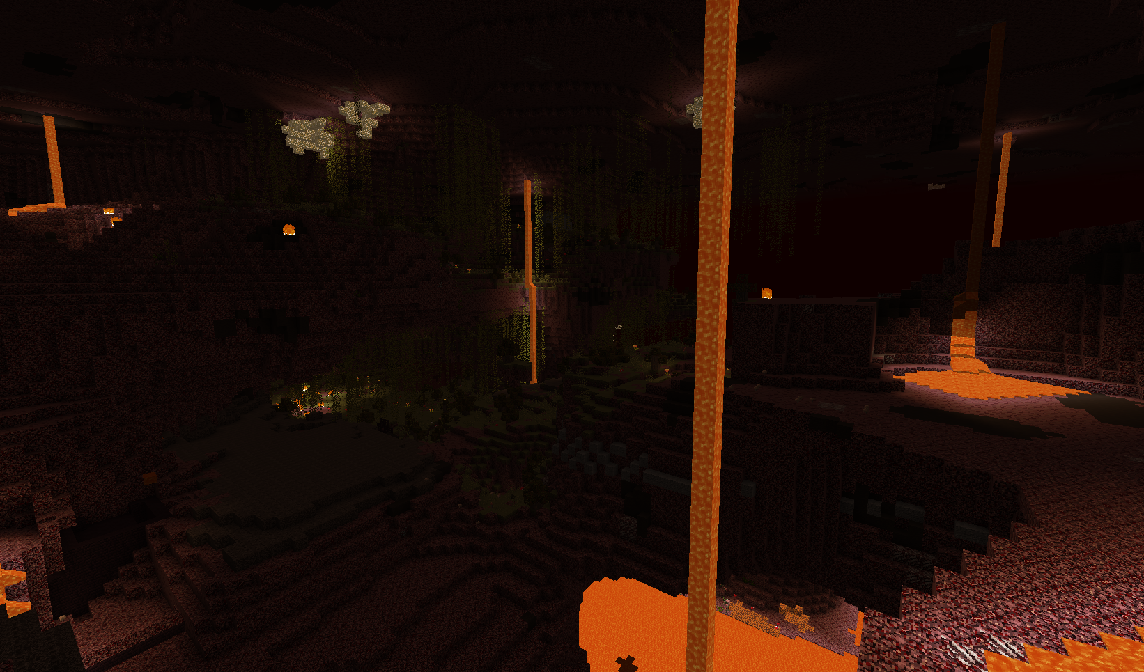 Lots of different nether biomes to explore.