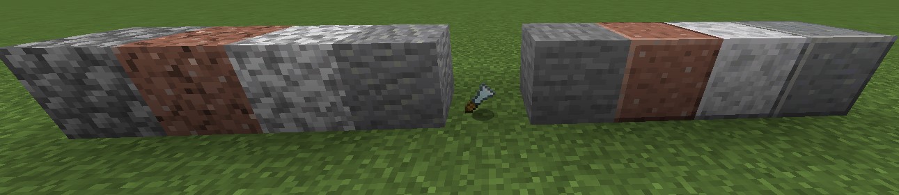 Platinum Chisel can Convert Blocks into their polished version or Turn Cobblestone into Stone