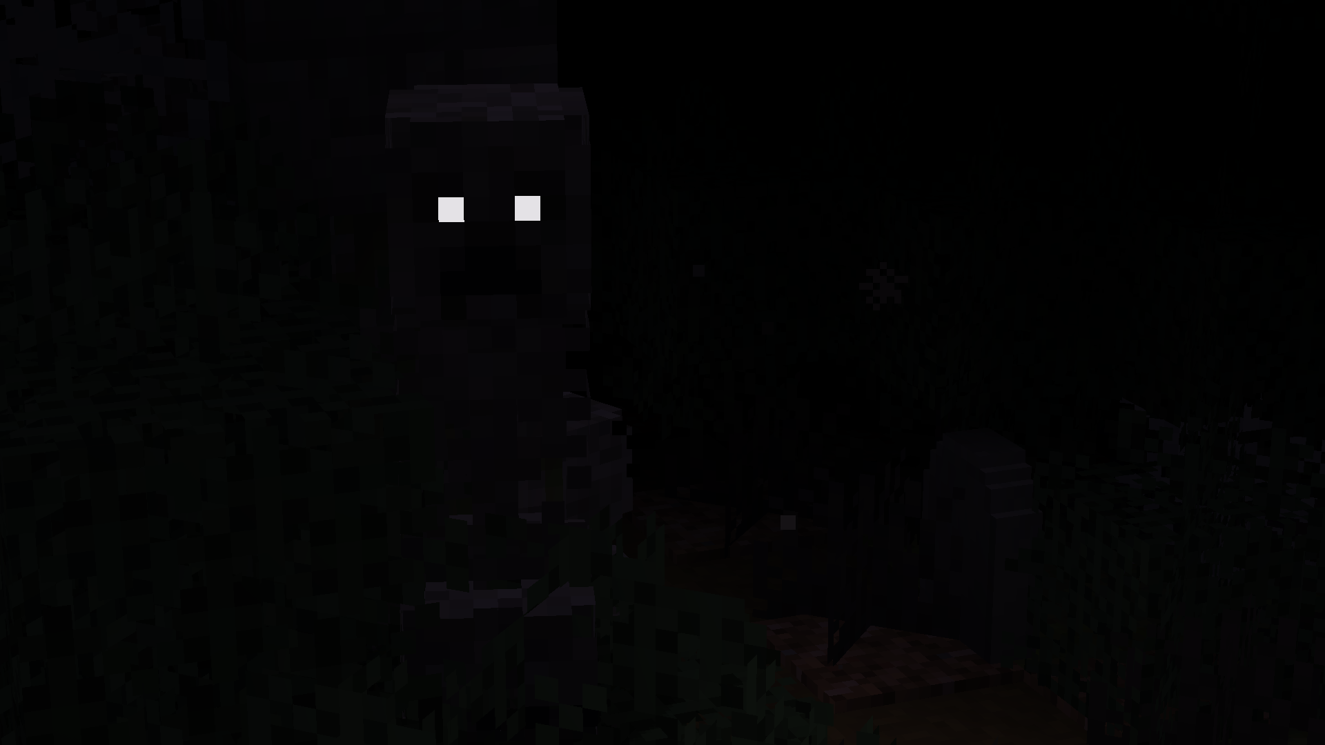 A skeleton creeper in a graveyard