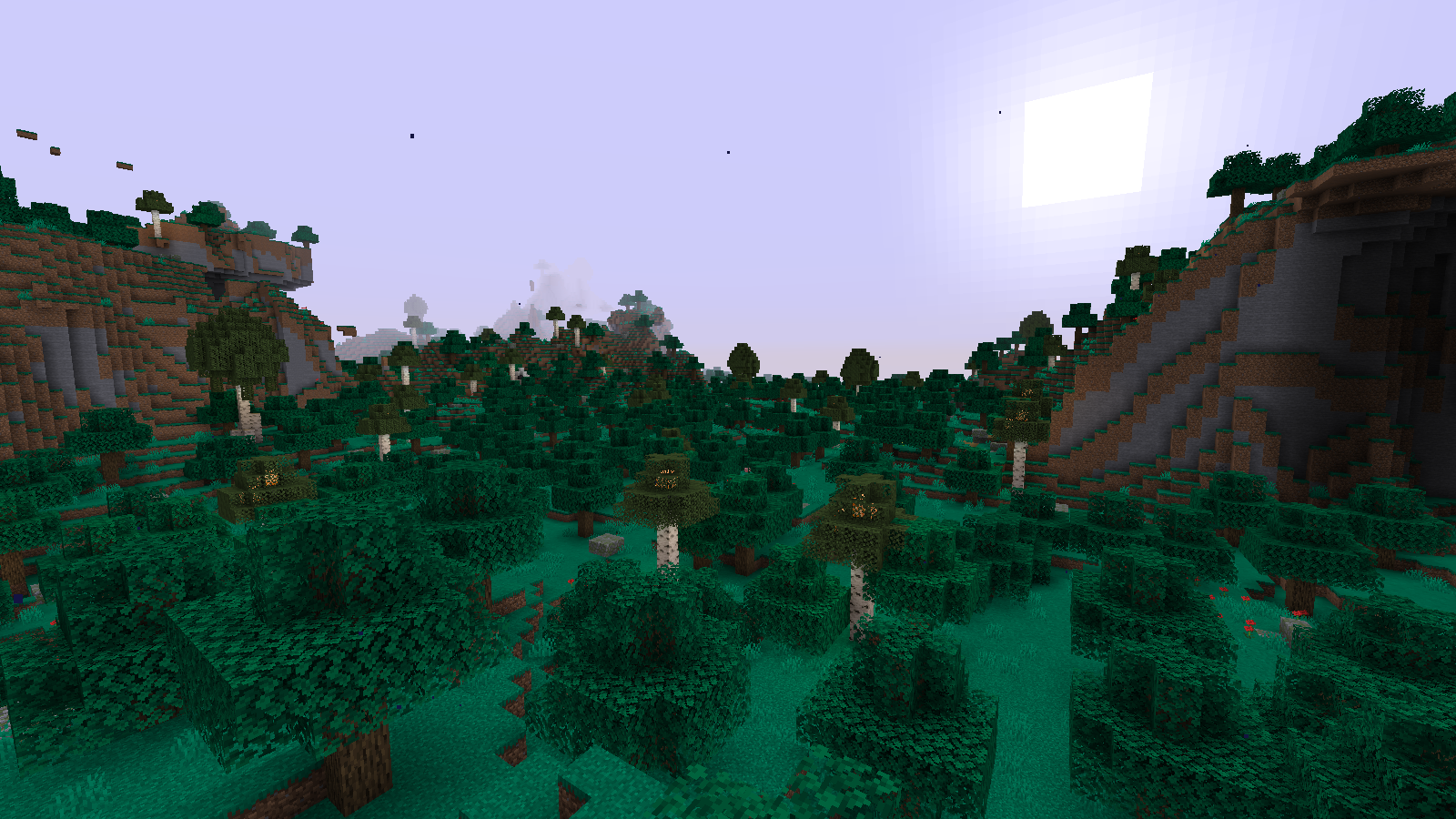 Glimmering forest biome