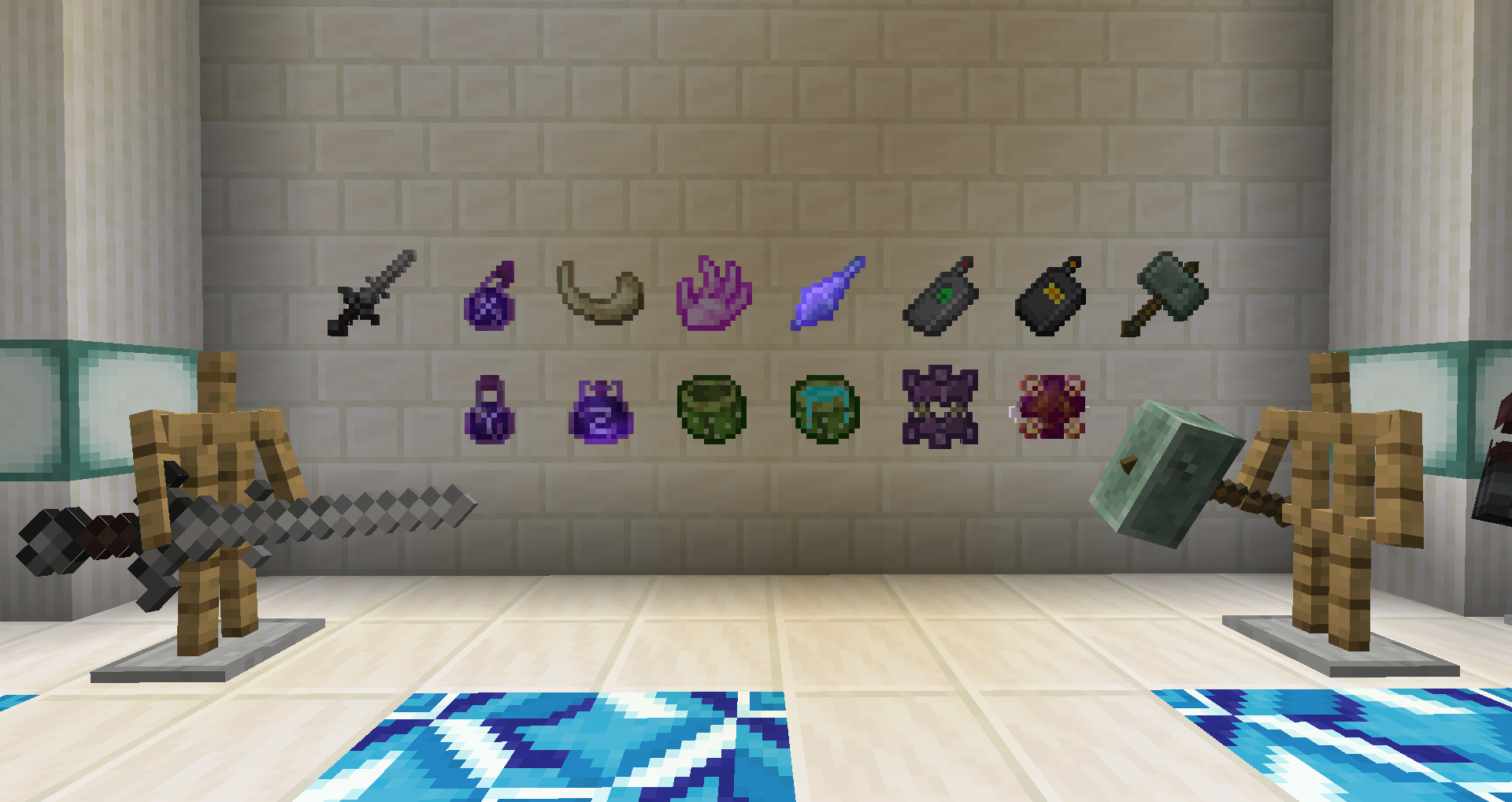 An overview of the items