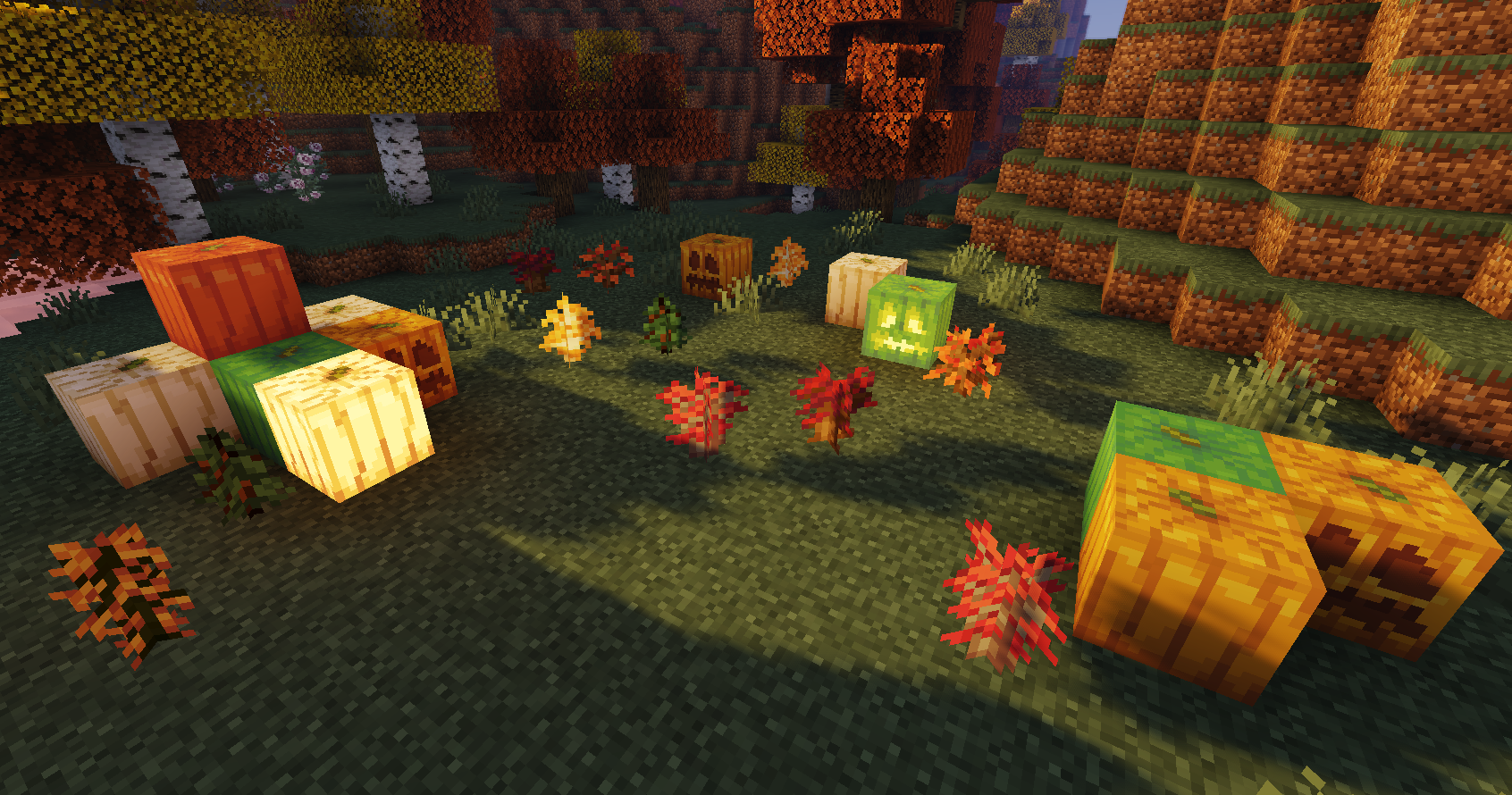 Randomized pumpkin textures