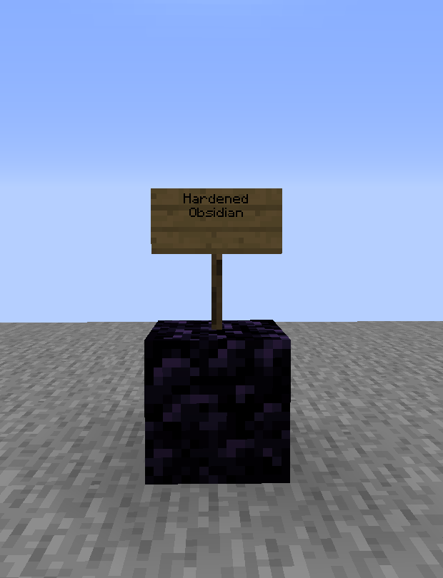 --------------------Hardened Obsidian--------------------