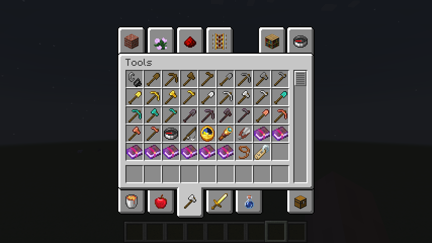 Copper tools in creative tab