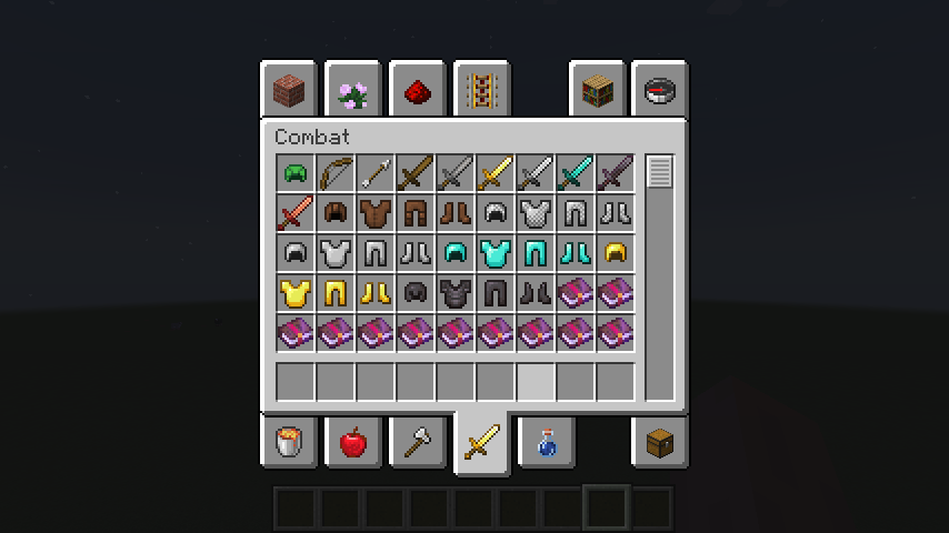 Copper sword in creative tab