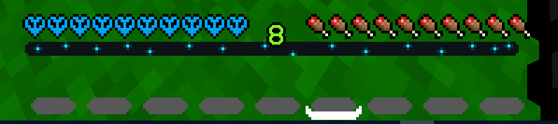 Hotbar, Hearts, Hunger and XP Bar