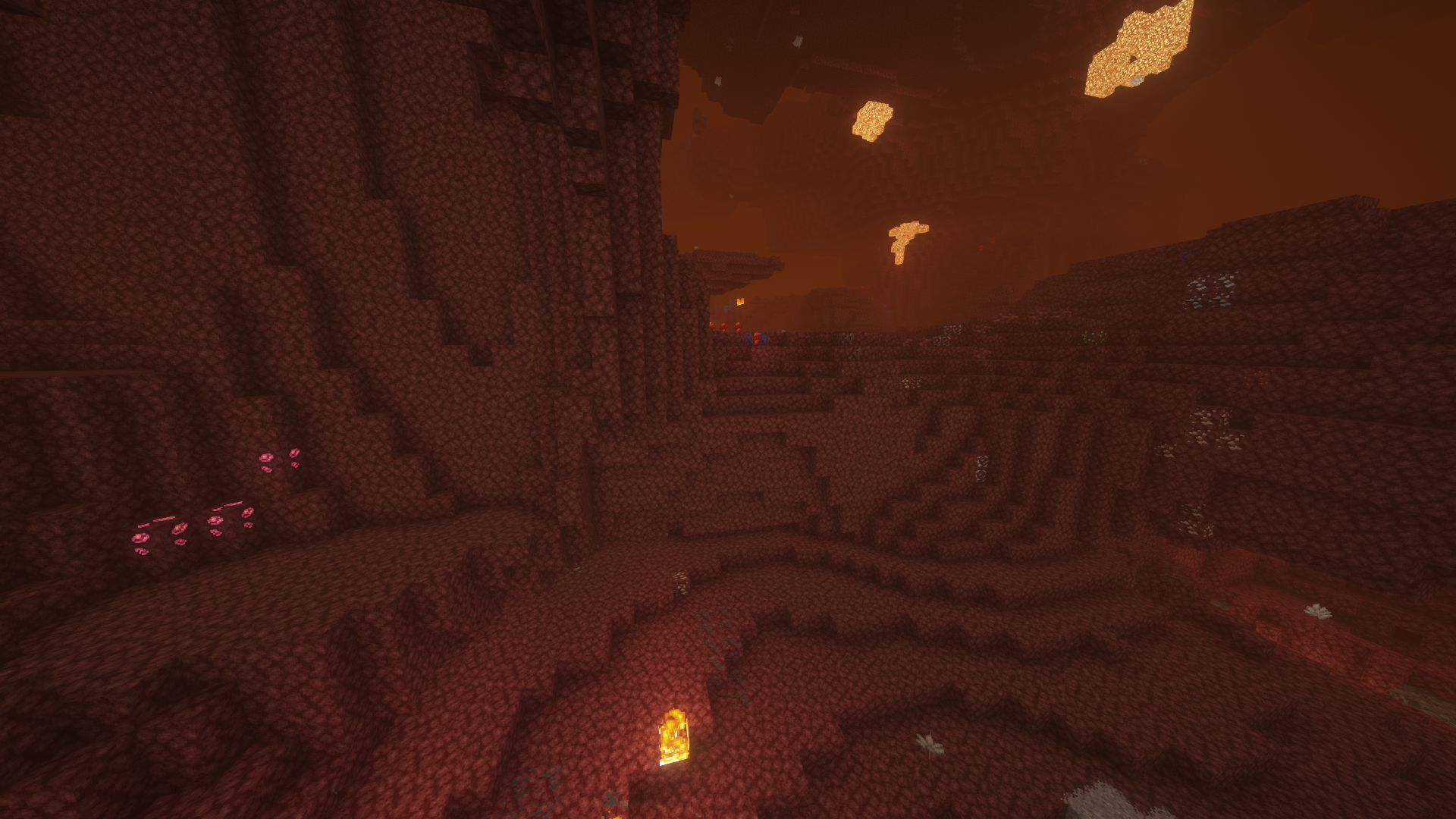 Just a sample of the many ores you can mine in the Nether!