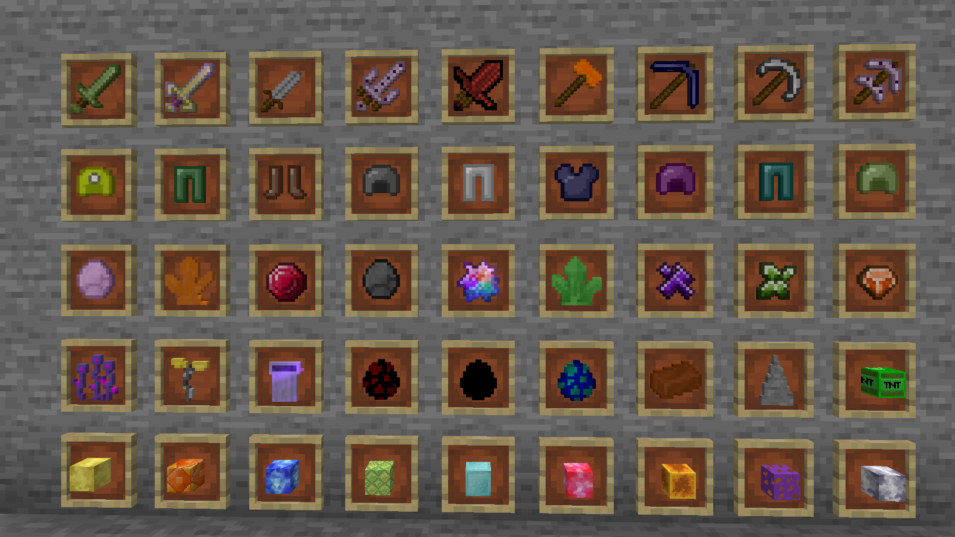 Armor, tools, weapons and much more