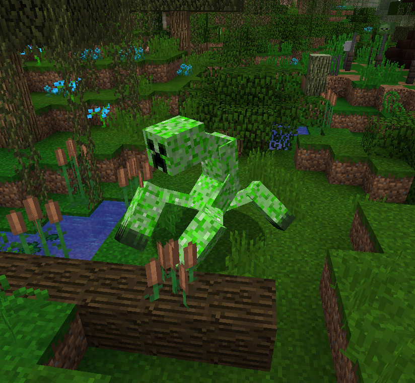 Extremely dangerous and thankfully equally rare, the Mutant Creeper can level an entire base in a matter of seconds. If you see this monster you are better off run far far away.