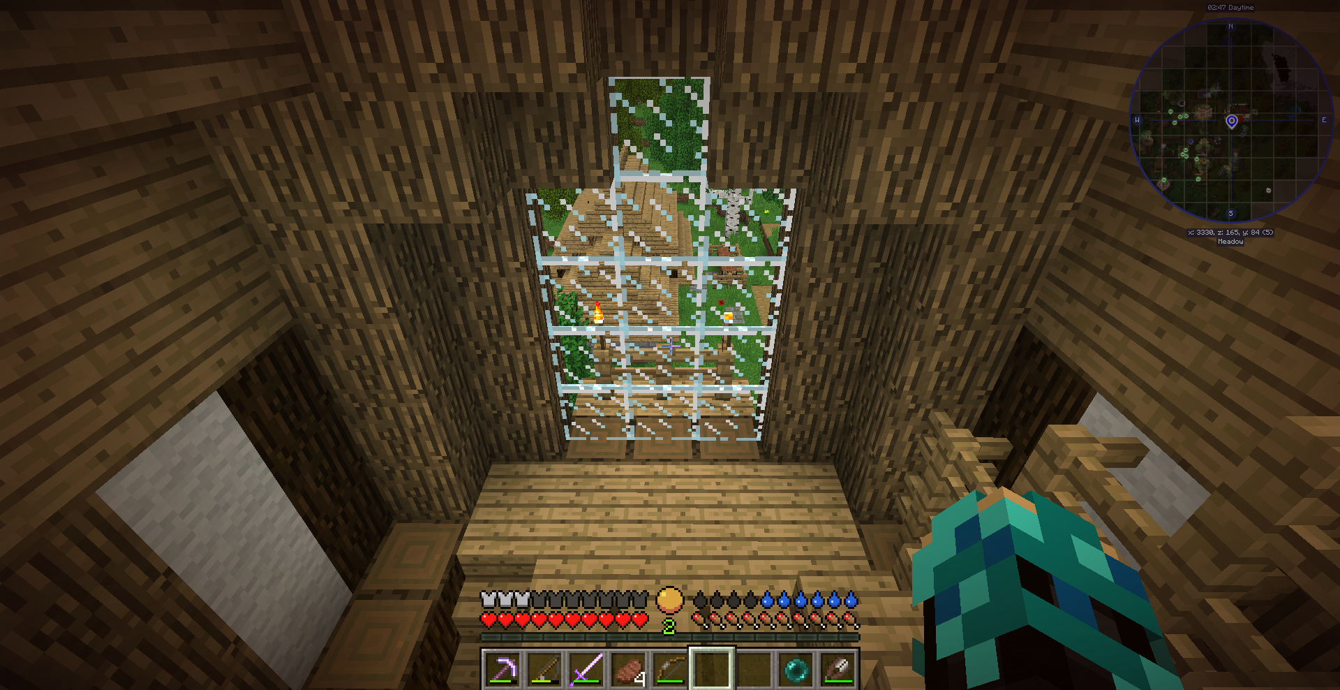 What the GUI looks like for survival.