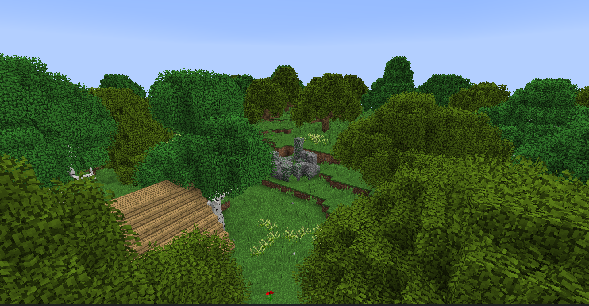 What it looks like to travel trough the woods.