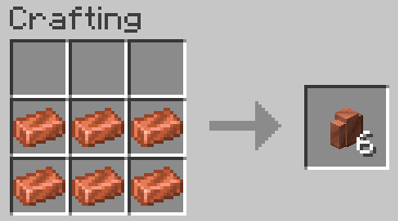 Crafting recipe for the copper wall