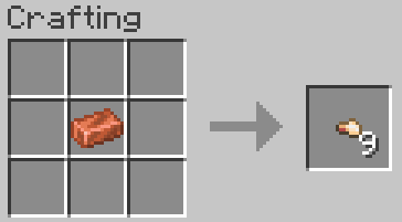 Crafting recipe for the copper nuggets