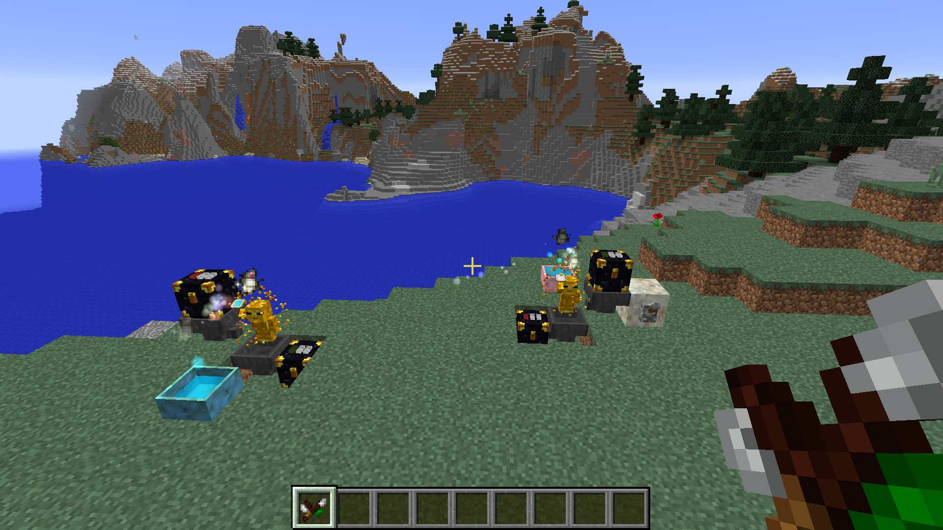 Setup for long mana transfer using Ender Storage