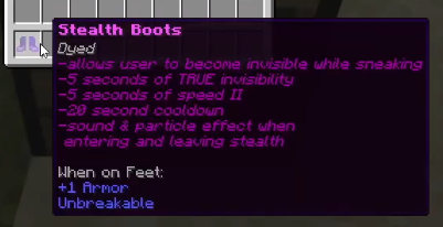 Stealth Boots Effects