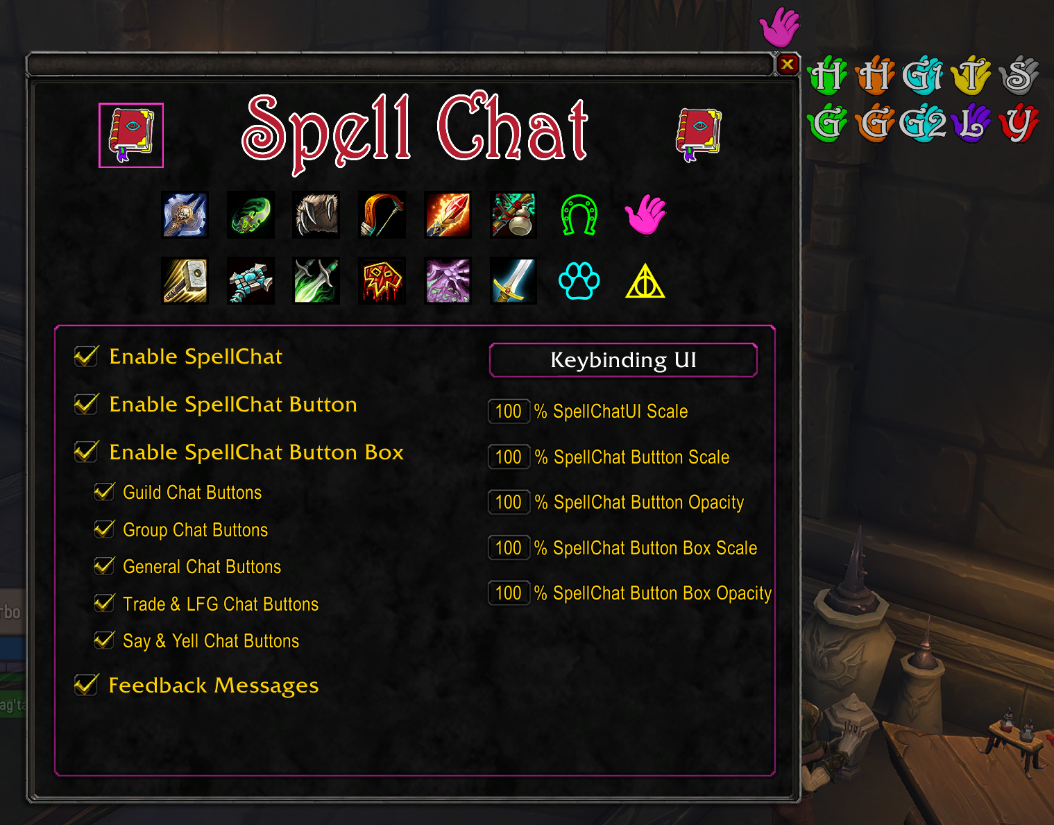 Spell Chat Options